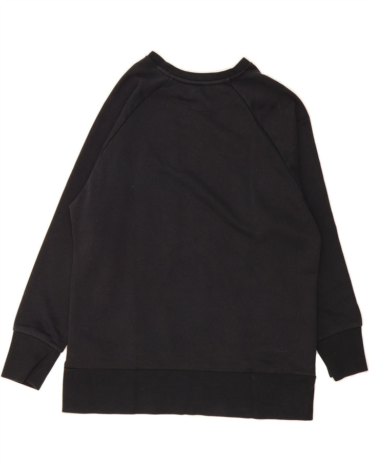 NIKE Womens Dri Fit Graphic Sweatshirt Jumper UK 14 Medium Black Cotton Vintage Nike and Second-Hand Nike from Messina Hembry 