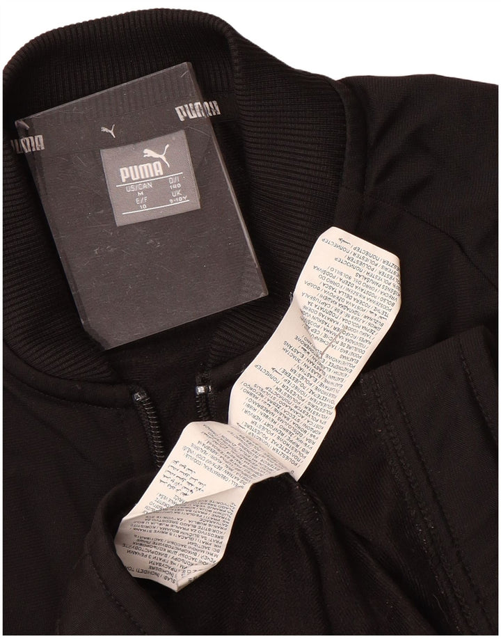 PUMA Chaqueta de chándal para niños 9-10 años Negro Poliéster con bloques de color