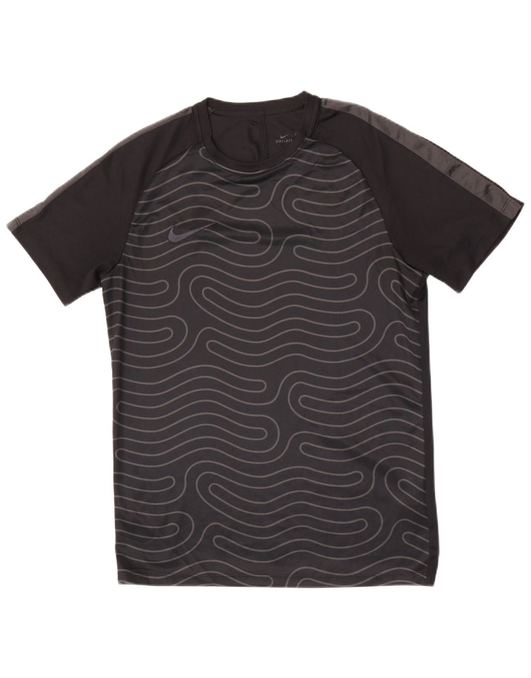 Camiseta Nike Dri Fit para hombre Top poliéster geométrico negro mediano