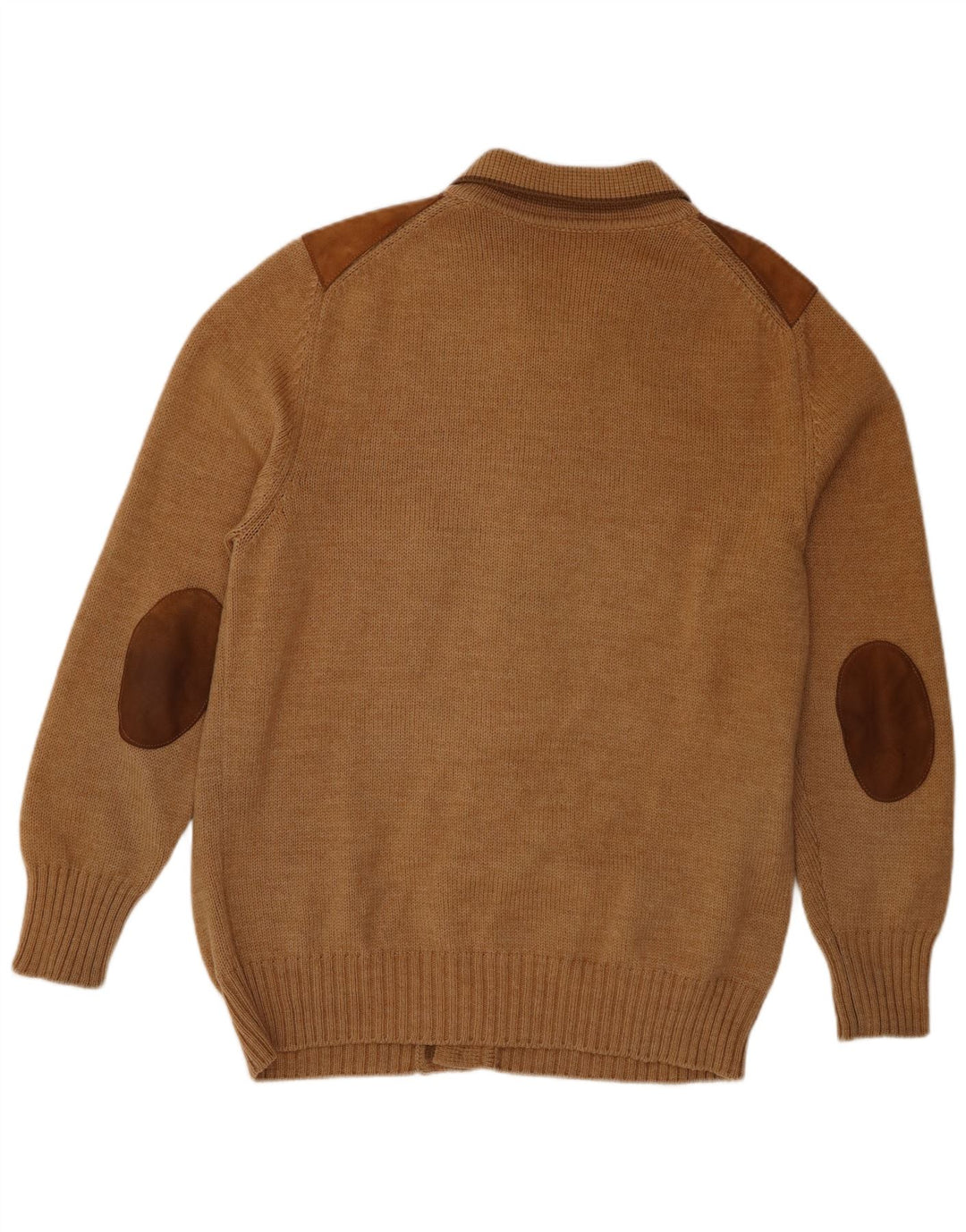 Vintage hombre Cardigan suéter IT 56 XL Marrón