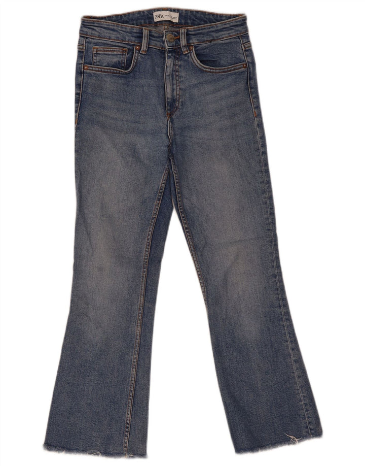 Zara Jeans Acampanados Para Mujer EU 38 Small W28 L25 Algodón Azul
