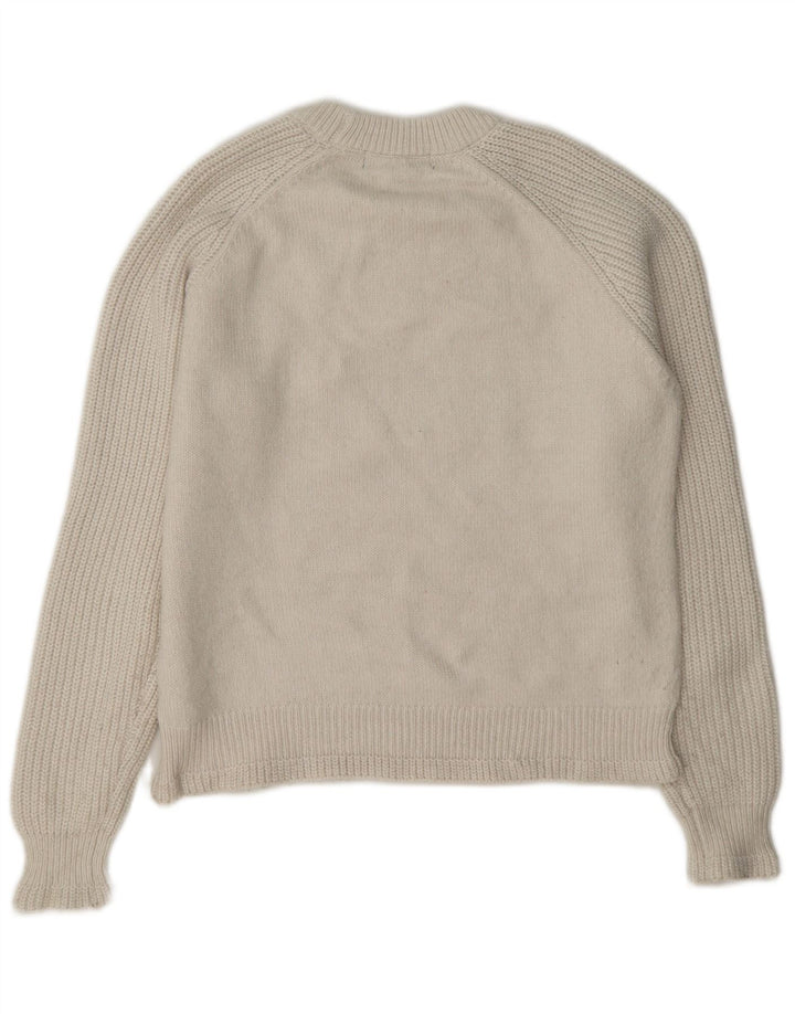 Marks & Spencer Suéter de Cuello Redondo de Gran tamaño para Mujer UK 10 Small White