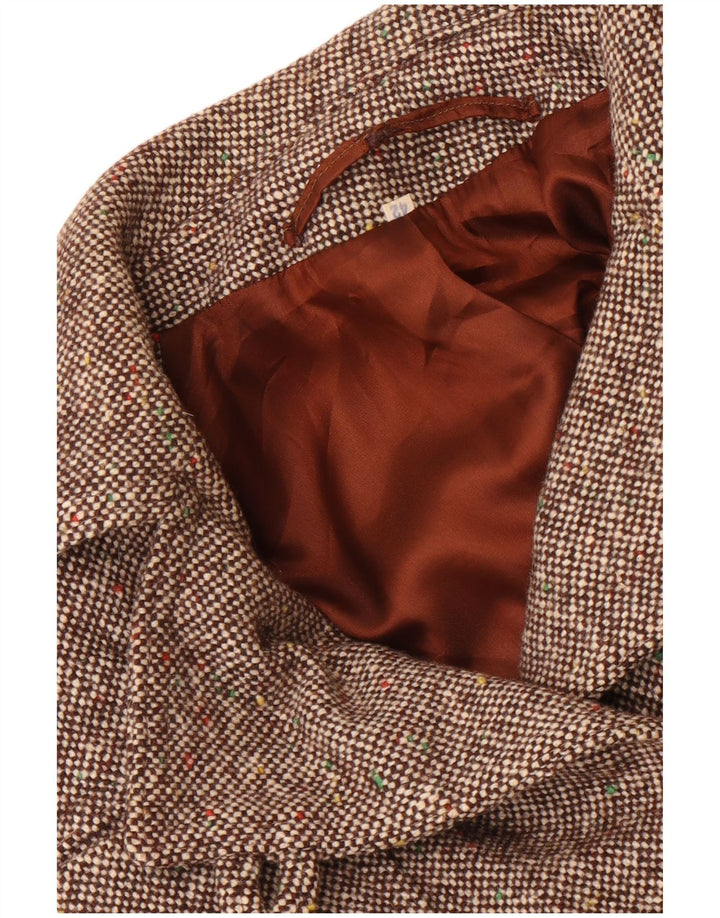 Abrigo vintage para mujer IT 42 Marrón medio moteado
