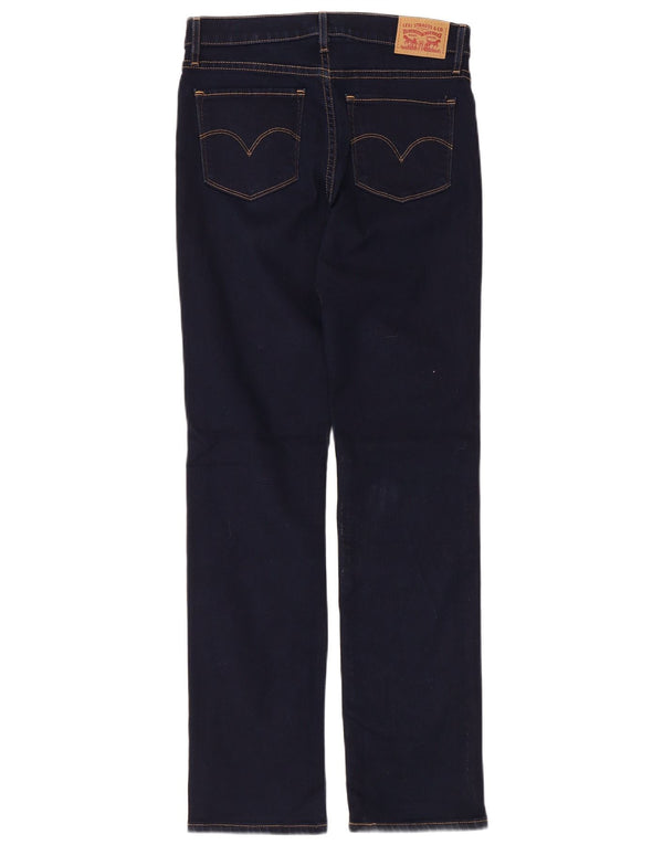 Levi's Mujer 314 Shaping Straight Jeans W27 L29 Algodón Azul Marino