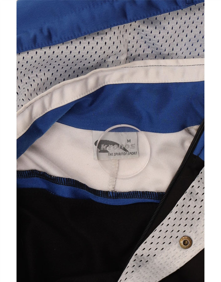 Kronos - Chaqueta de chándal con capucha para hombre, color negro medio, poliéster con bloques de color