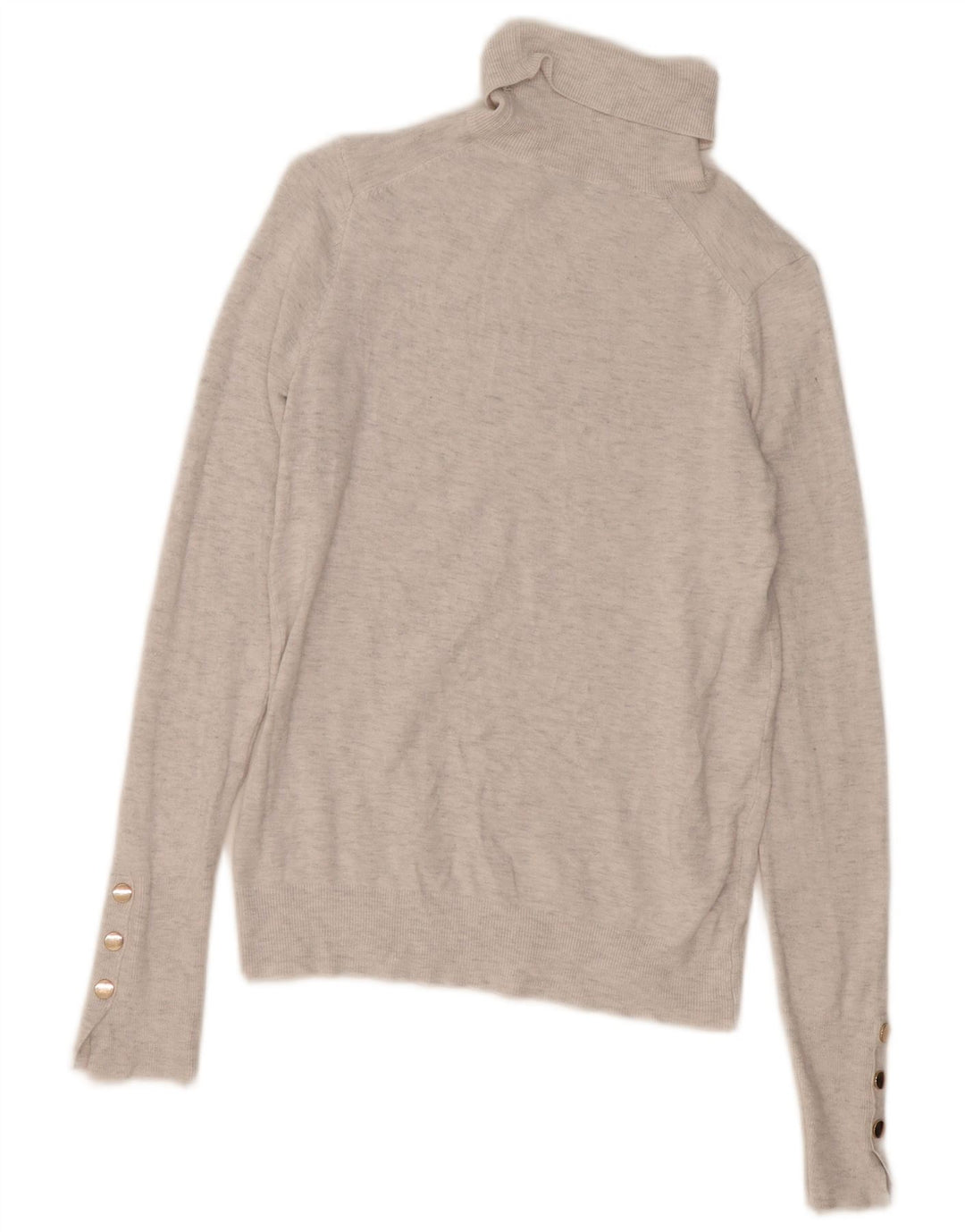 Zara - Jersey con cuello vuelto para mujer, talla 40, color gris medio
