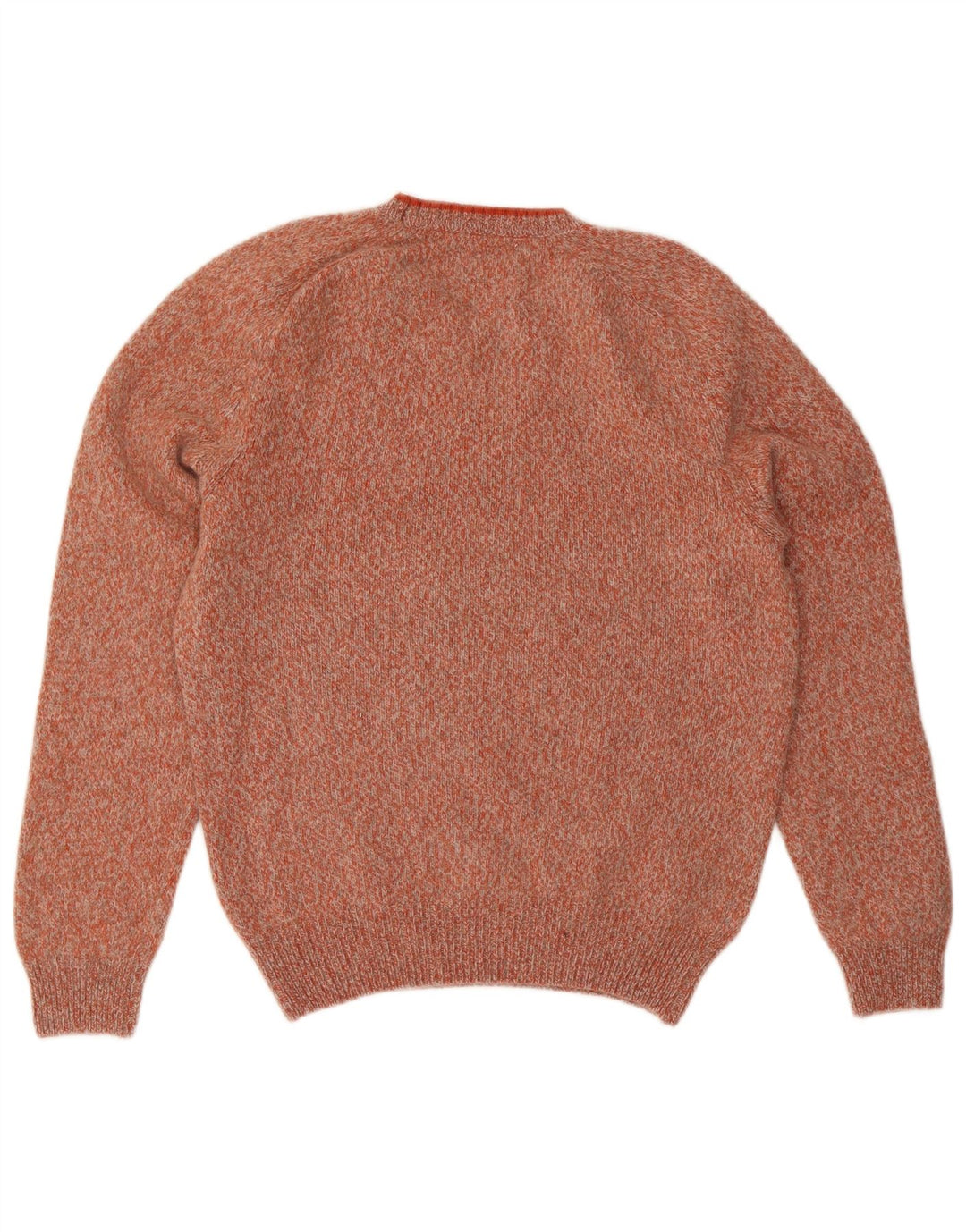 Zara Hombre Jersey De Cuello Redondo Jersey De Lana Moteada Naranja Grande