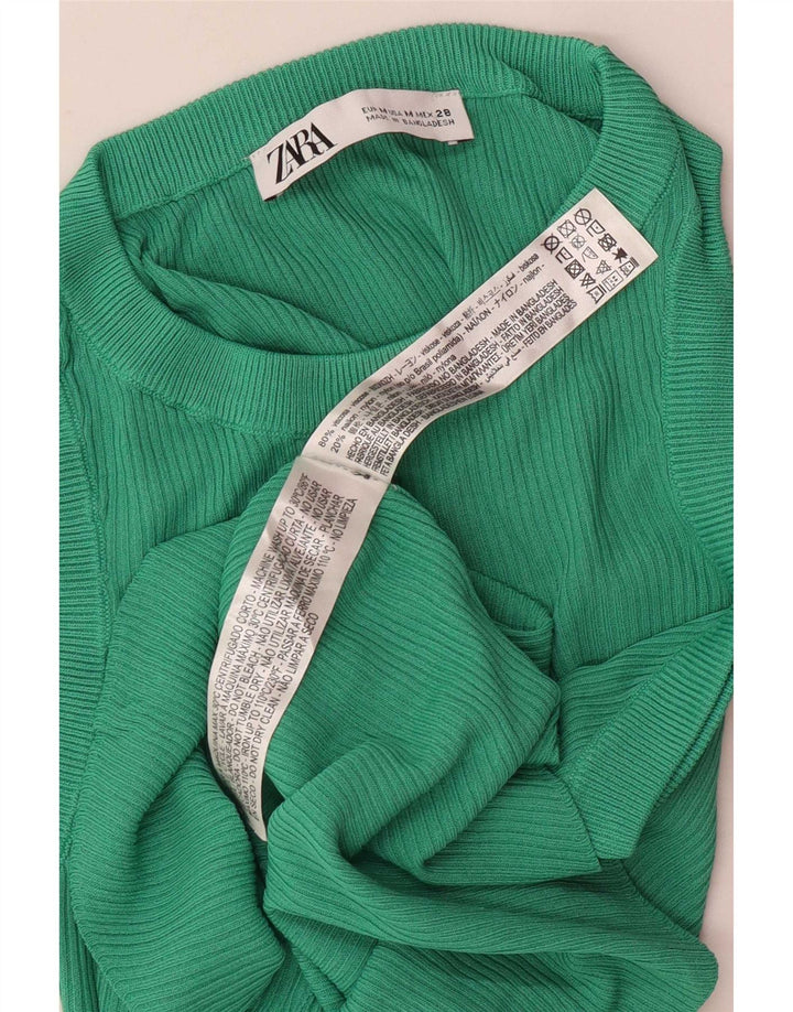 Zara Mujer Chaleco Top UK 42 Viscosa Verde Medio