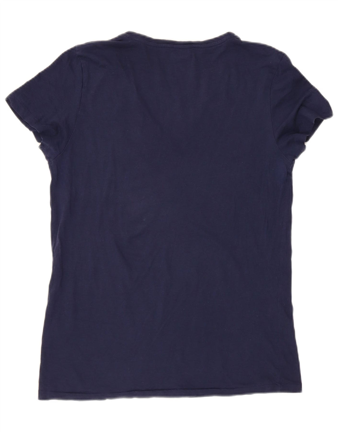 RALPH LAUREN Camiseta para mujer Top UK 12 Medium Azul marino Algodón