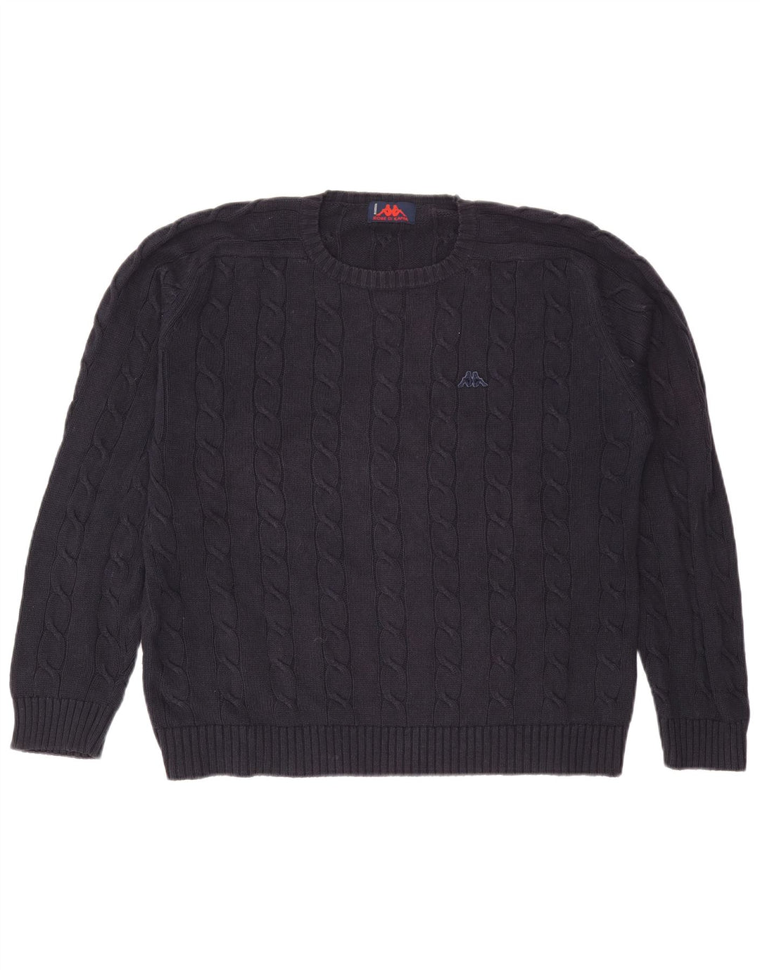 Kappa Hombre Jersey De Cuello Redondo Jersey De Algodón Azul Marino Mediano