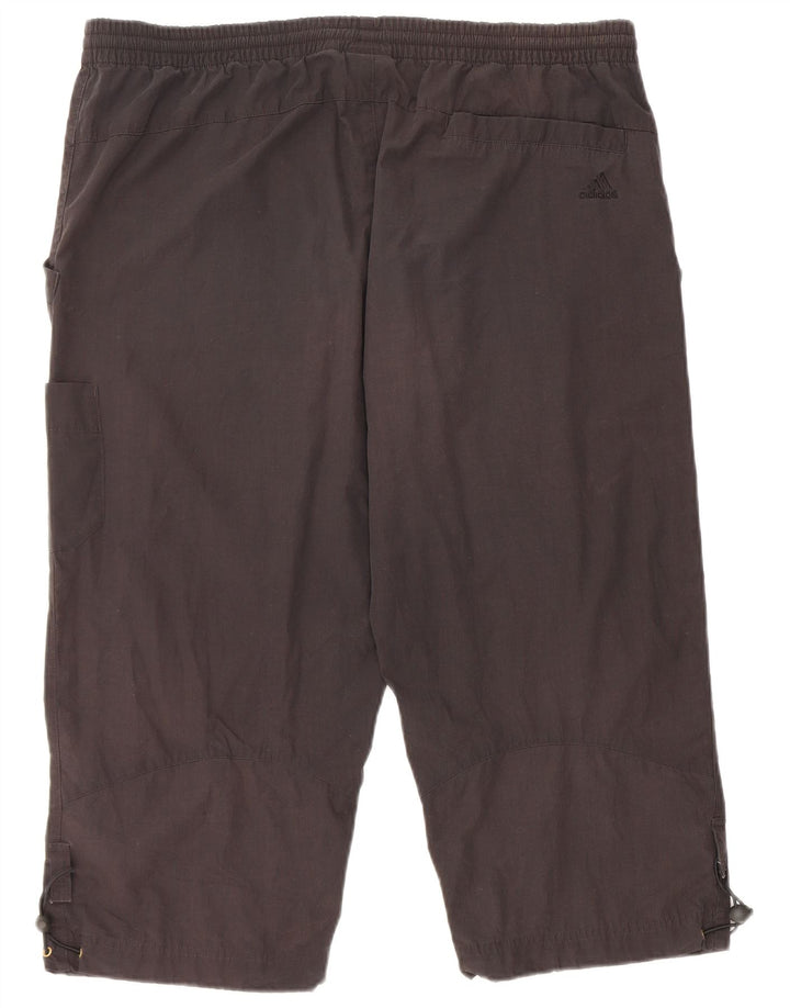 Adidas - Bermudas deportivas para hombre, talla grande, poliéster negro