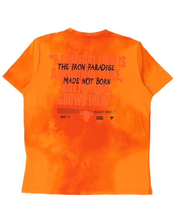 Under Armour Camiseta gráfica para hombre Top XL Algodón teñido anudado naranja