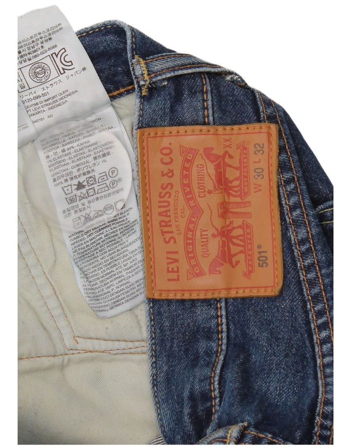 Levi's Hombre 501 Vaqueros Rectos W30 L28 Algodón Azul Marino