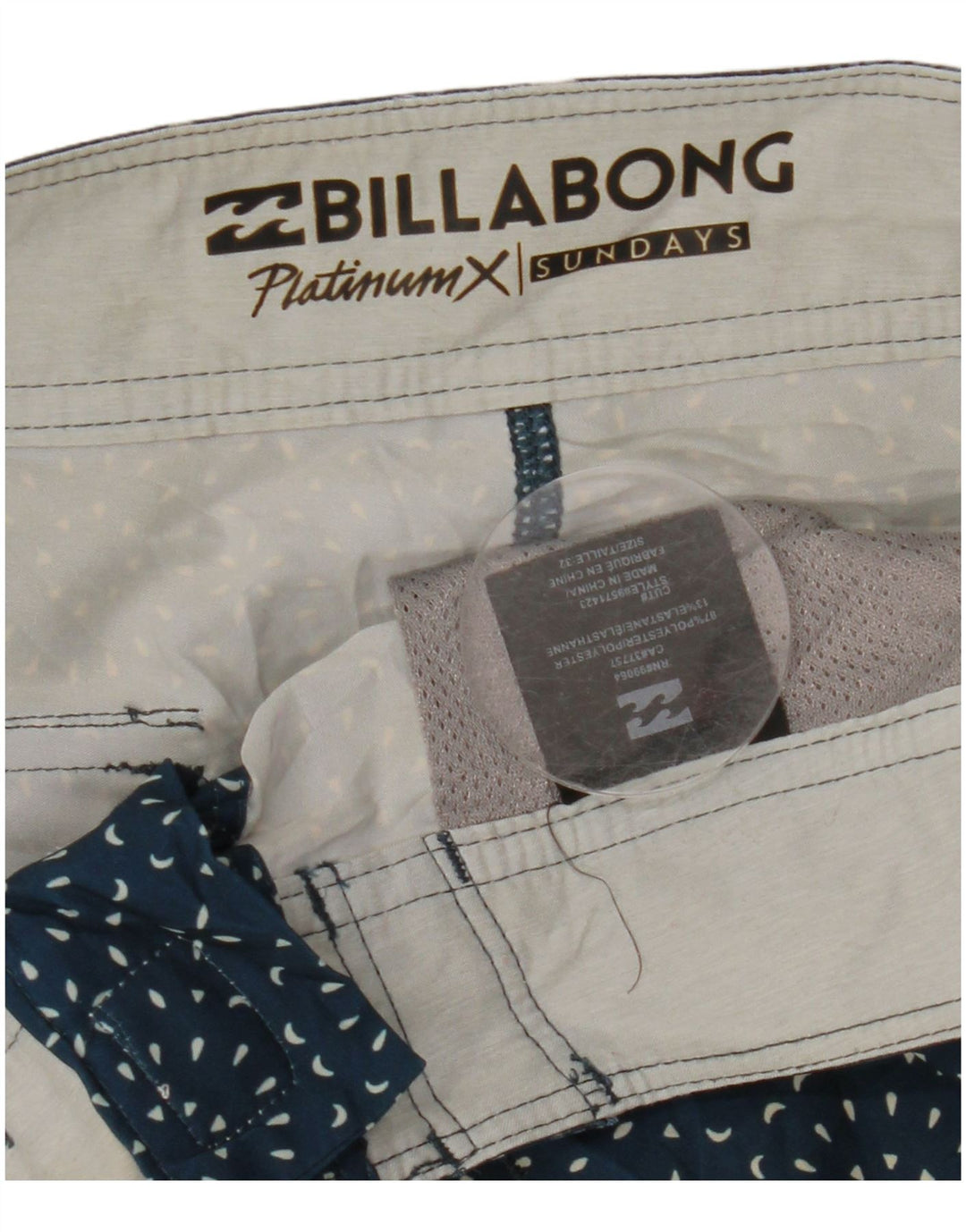 BILLABONG Bañador Hombre Mediano Poliéster Manchado Azul Marino
