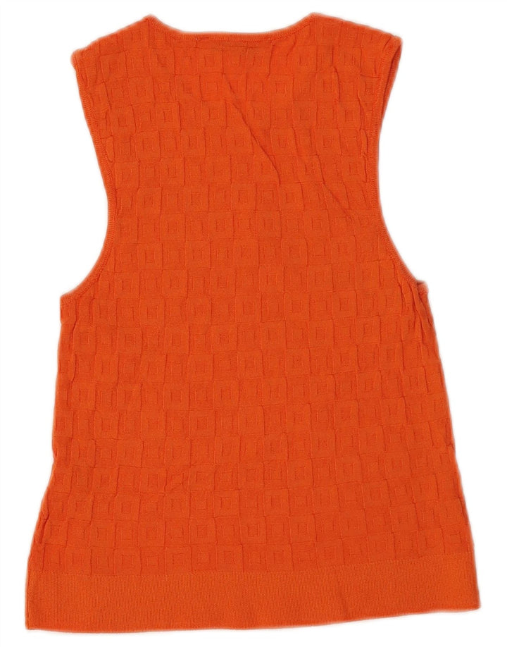 Zara Mujer Crop Vest Top UK 8 Small Naranja Viscosa