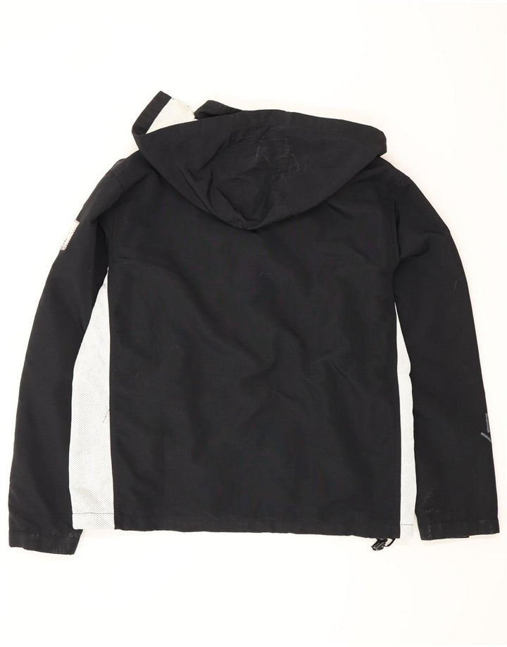 Murphy & Nye Chaqueta impermeable con capucha y gráfico para hombre UK 36 Small Black Colourblock