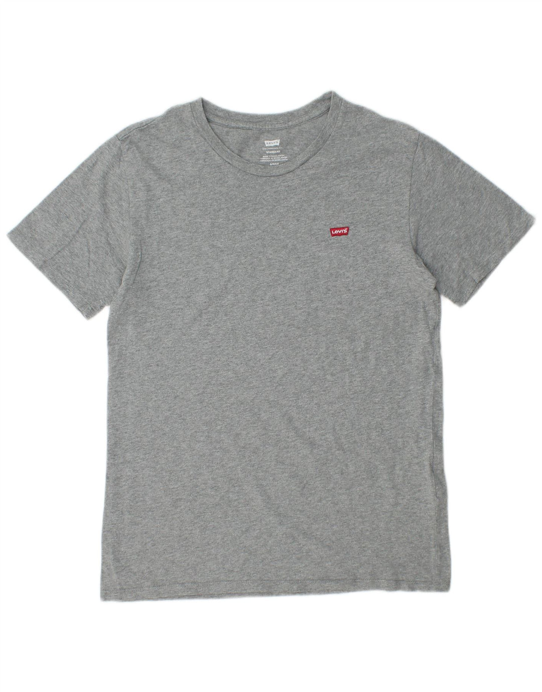 LEVI'S Mens Standard Fit T-Shirt Top Small Grey Flecked Cotton