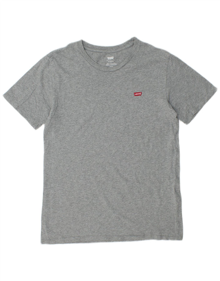 LEVI'S Mens Standard Fit T-Shirt Top Small Grey Flecked Cotton
