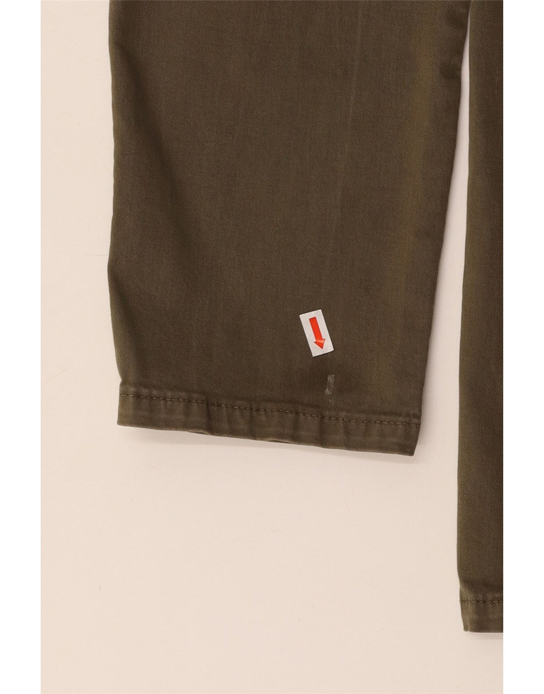 BENETTON Womens Slim Cropped Trousers W27 L26 Khaki