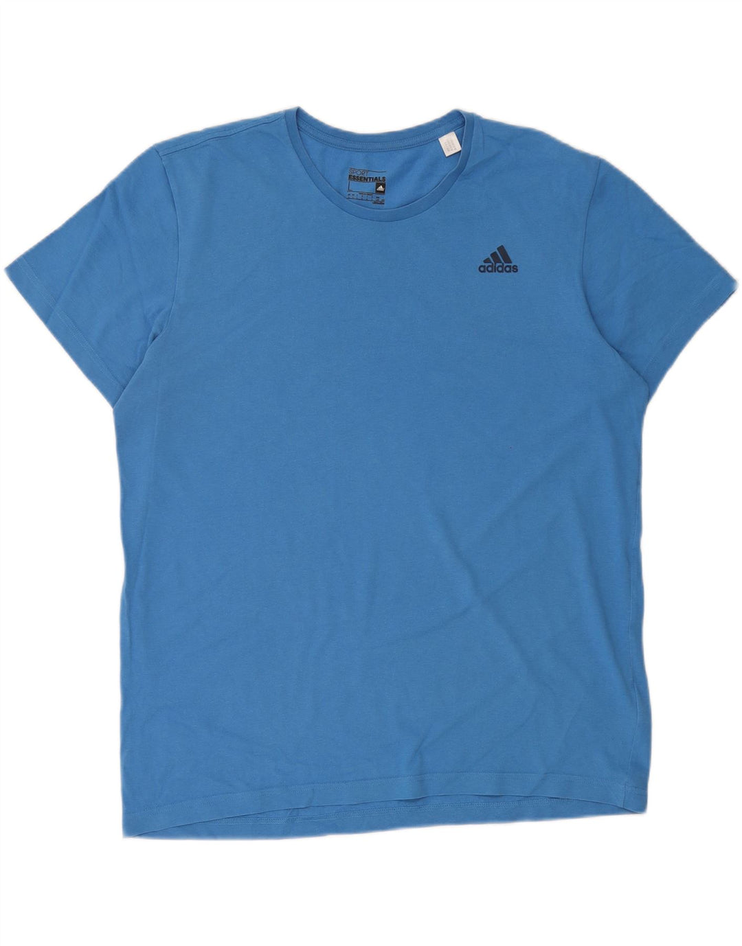 ADIDAS Mens Climalite T-Shirt Top Large Blue Cotton