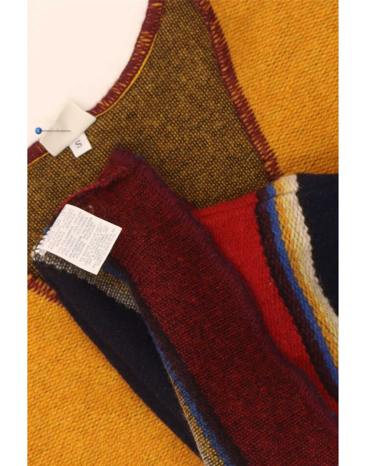 Benetton Jersey Cárdigan Sin Mangas Pequeño De Lana A Rayas Multicolor Hombre