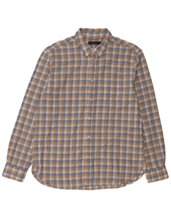 Camisa de hombre de French Connection con cuadros grandes de algodón multicolor