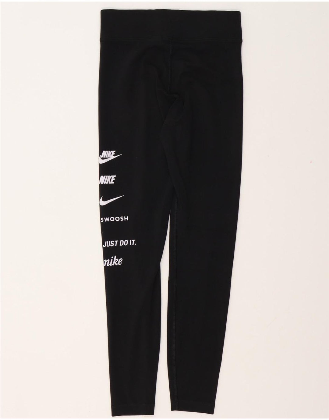 NIKE Leggings gráficos para mujer UK 10 Small Poliéster negro