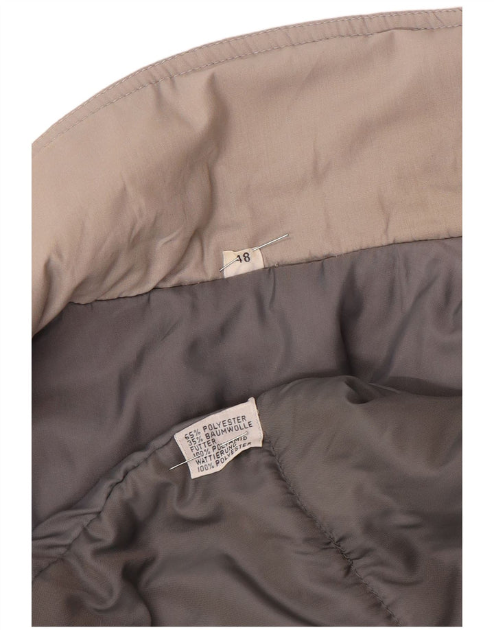 VINTAGE Chaqueta cortavientos holgada para hombre IT 48 Bloque de color gris medio