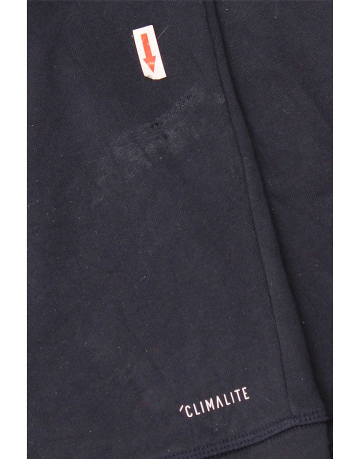Adidas Mens Climalite Zip Sudadera con capucha Suéter Medio Azul Marino Poliéster