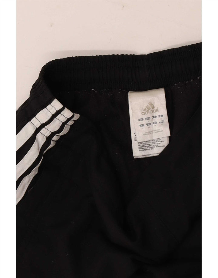 Adidas Mujer Chándal Pantalones Joggers UK 10 Pequeño Negro Poliéster