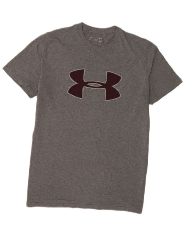 Under Armour Hombre Heat Gear Graphic Camiseta Top Gris Medio