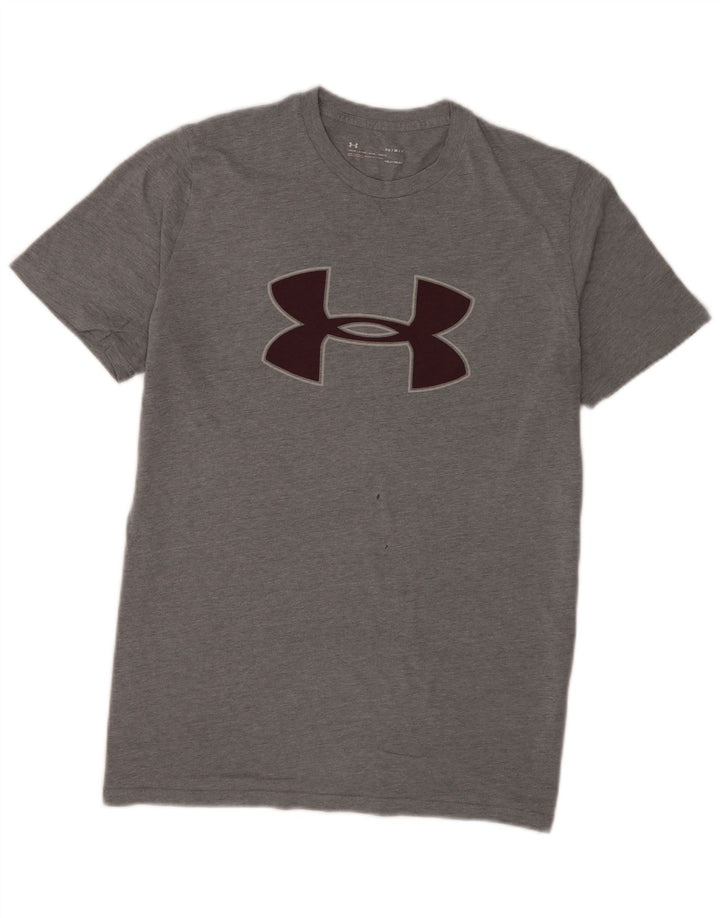 Under Armour Hombre Heat Gear Graphic Camiseta Top Gris Medio