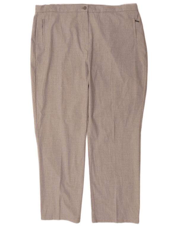 Marks & Spencer Pantalones Casuales Rectos para Mujer UK 18 XL W36 L29 Gris