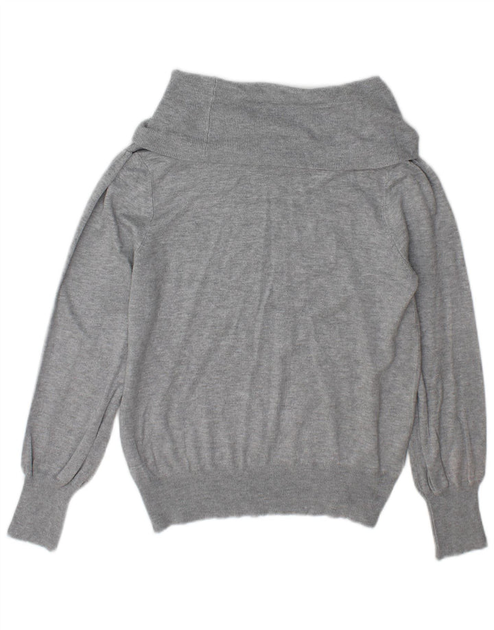 Marks & Spencer - Jersey con cuello vuelto para mujer, talla 40, viscosa gris medio