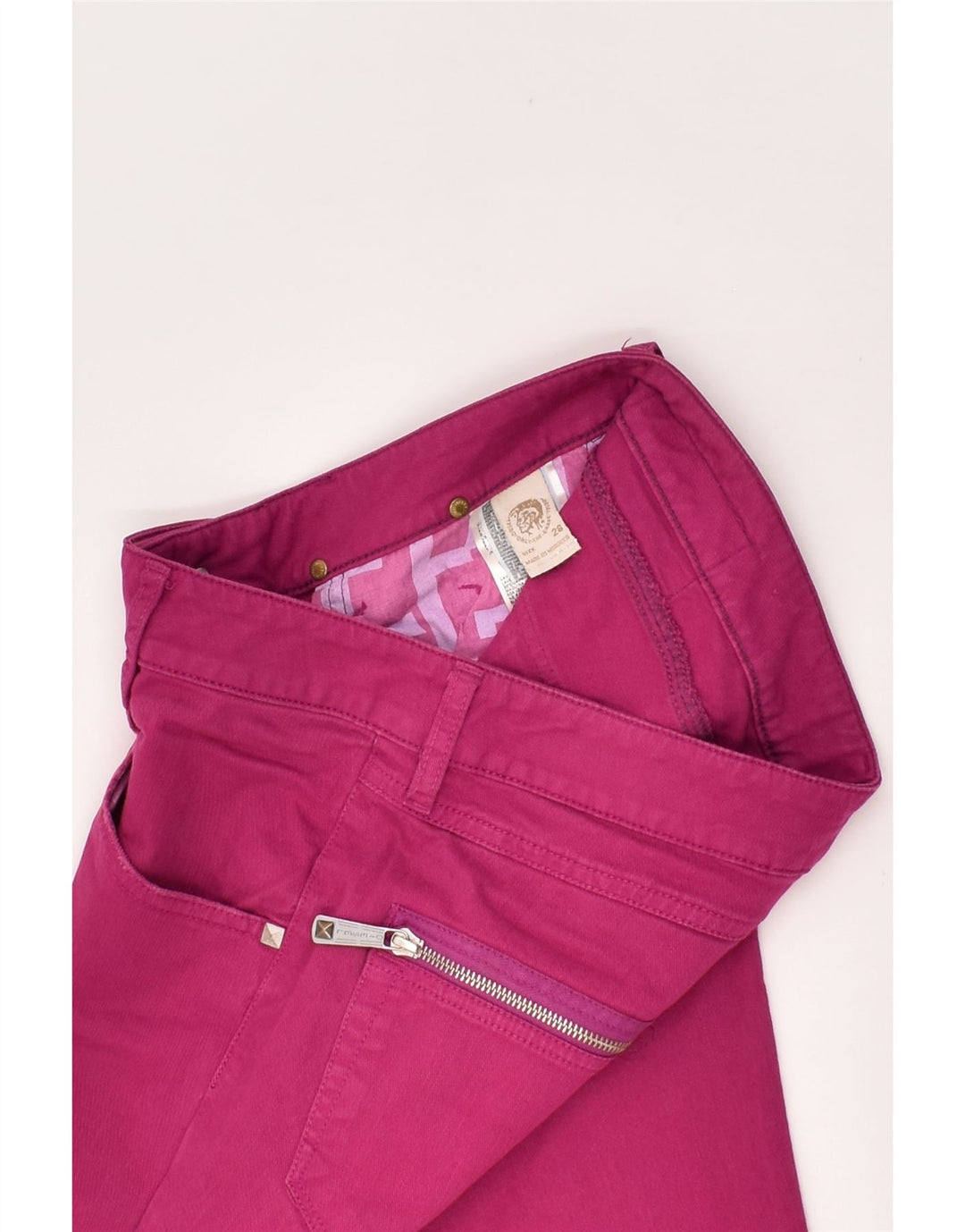 DIESEL Womens Slim Jeans W28 L27  Pink Cotton | Vintage Diesel | Thrift | Second-Hand Diesel | Used Clothing | Messina Hembry 