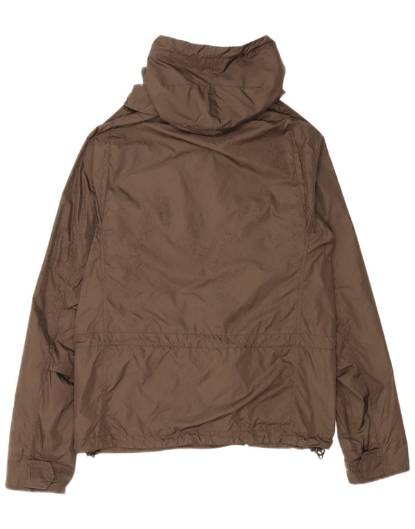 Aspesi Chaqueta utilitaria con capucha para hombre UK 36 Small Caqui Poliamida