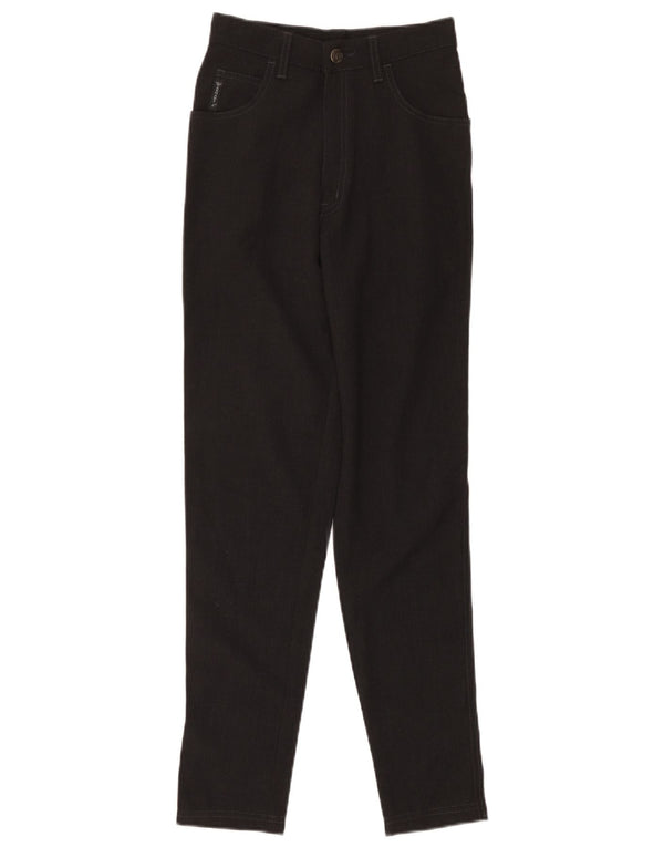 Armani Mujer Pantalones Casuales Slim De Talle Alto W26 L28 Poliéster Negro