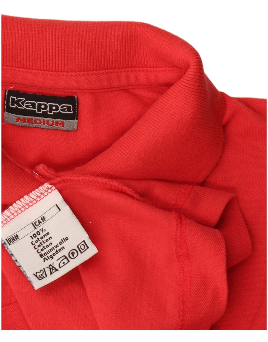 Kappa Polo para mujer UK 44 Mediano Rojo Algodón