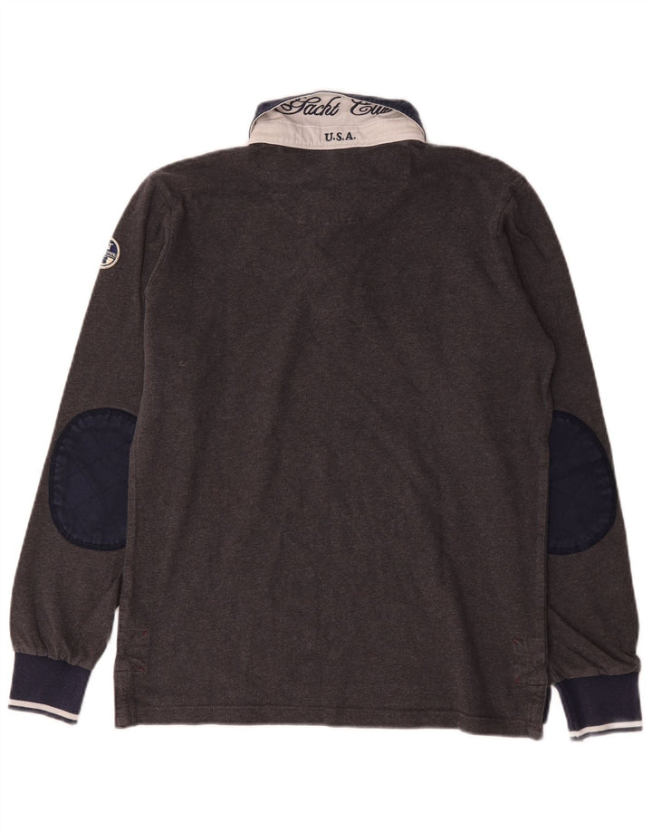 Polo De Rugby Con Gráfico De Hombre North Sails Gris Medio Color Block