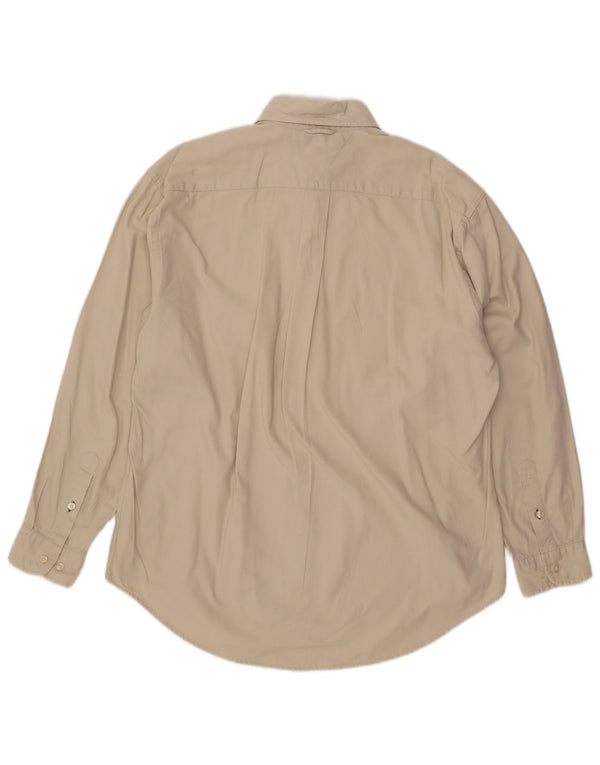 TOMMY HILFIGER Camisa para hombre grande de algodón blanco roto