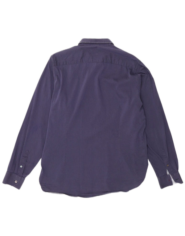 Camisa para hombre Ted Baker Talla 4 Grande Azul marino manchada