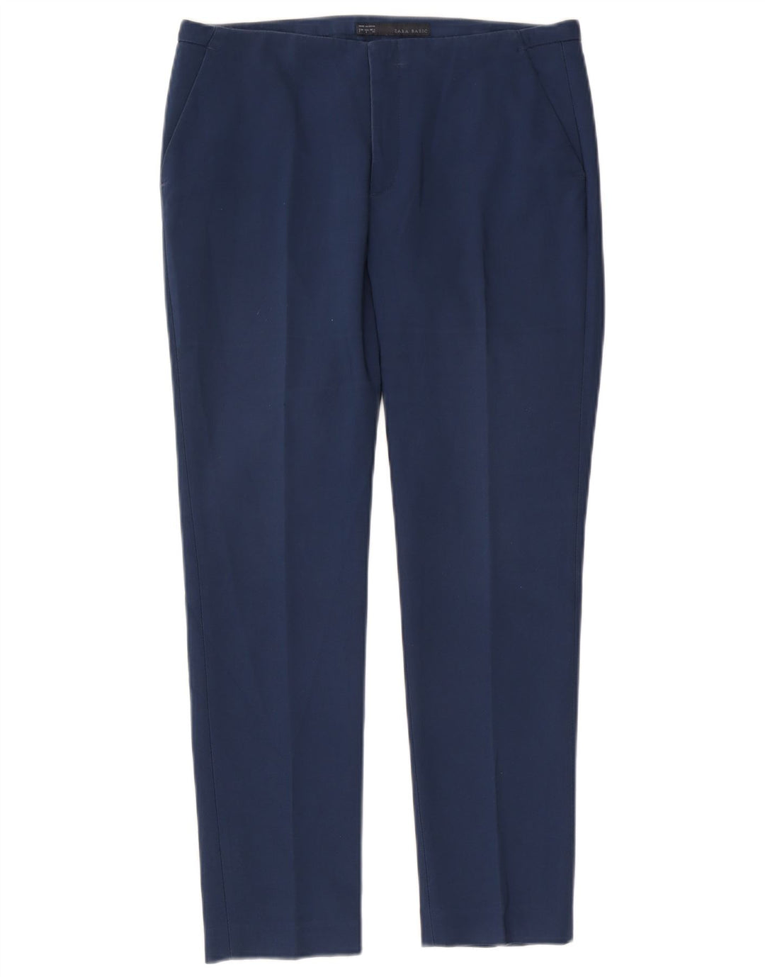 Zara Mujer Pantalón Chino Slim Grande W30 L27 Azul