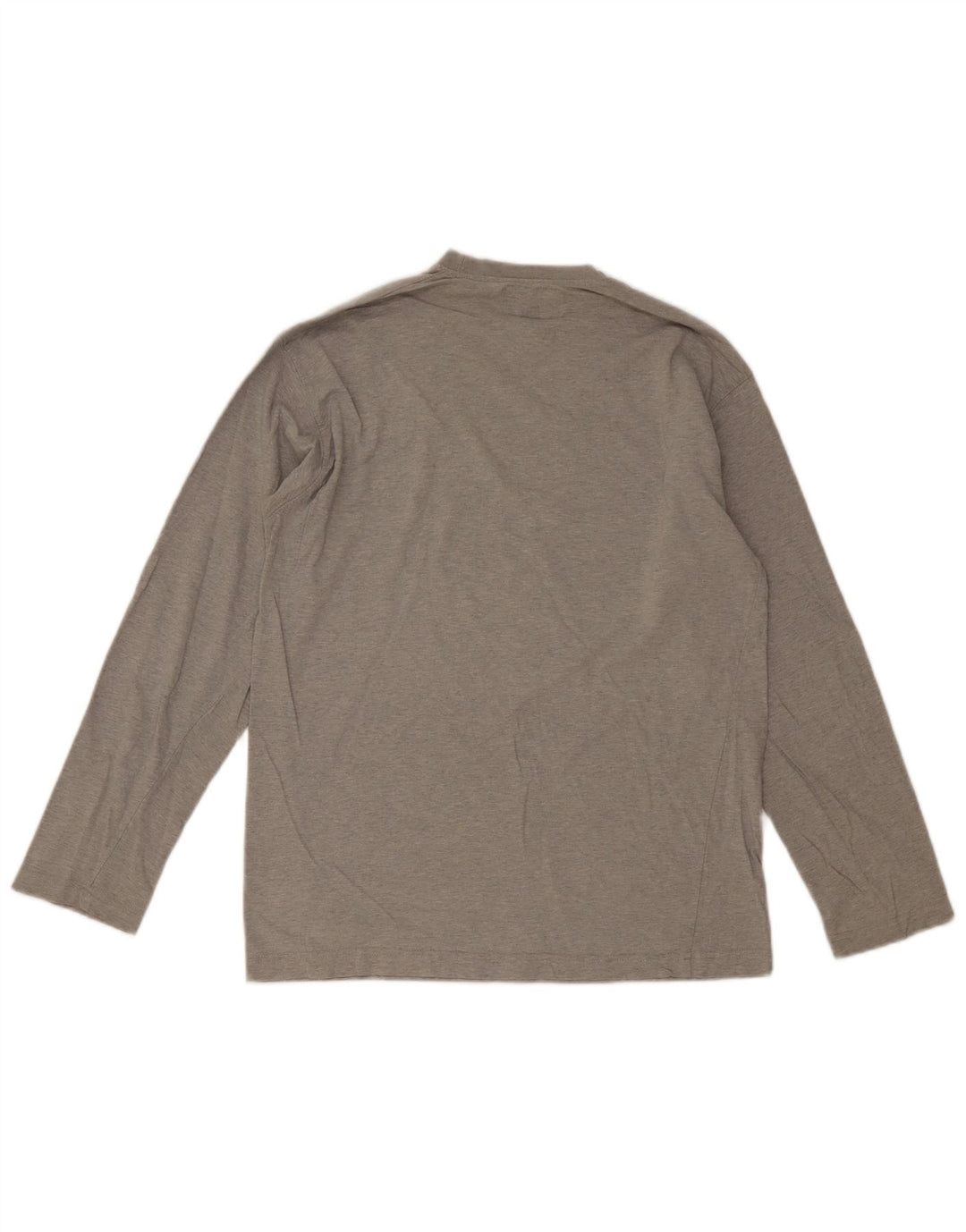 Merc Mens Graphic Top Manga Larga XL Algodón Gris