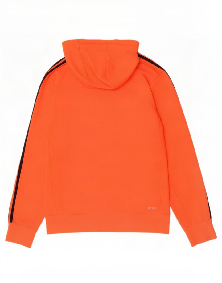 Adidas - Sudadera con capucha y cremallera para hombre, poliéster, color naranja medio