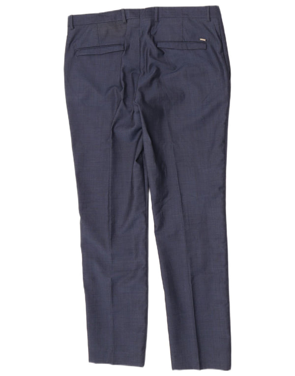 Zara Mens Slim Chino Pantalones EU 42 Large W32 L31 Azul