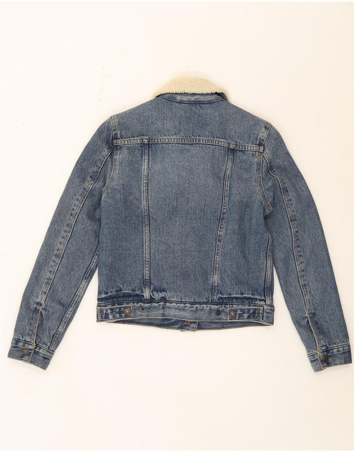Levi's Chaqueta vaquera Sherpa para mujer UK 6 XS Algodón azul