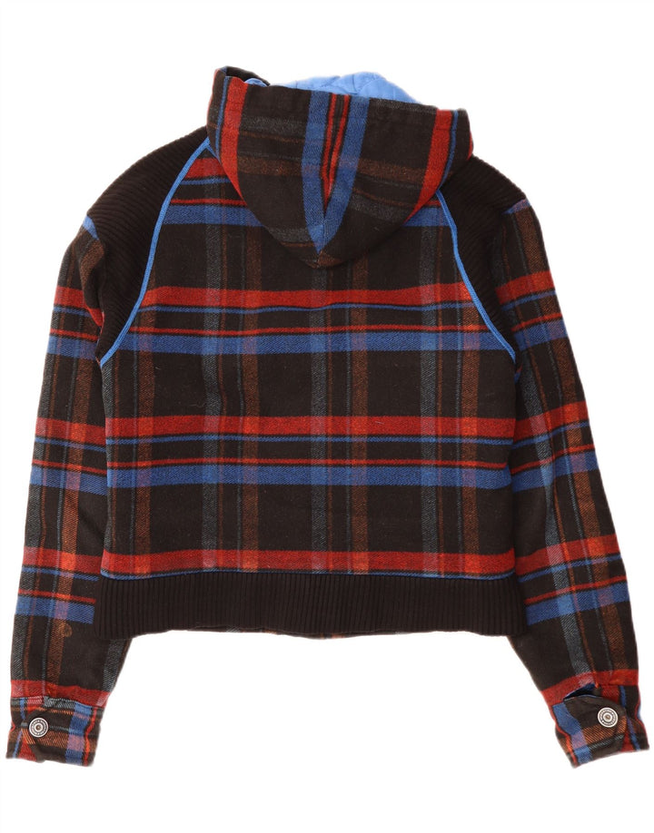 Iceberg Chaqueta bomber con capucha para hombre IT 52 XL Poliéster a cuadros negros