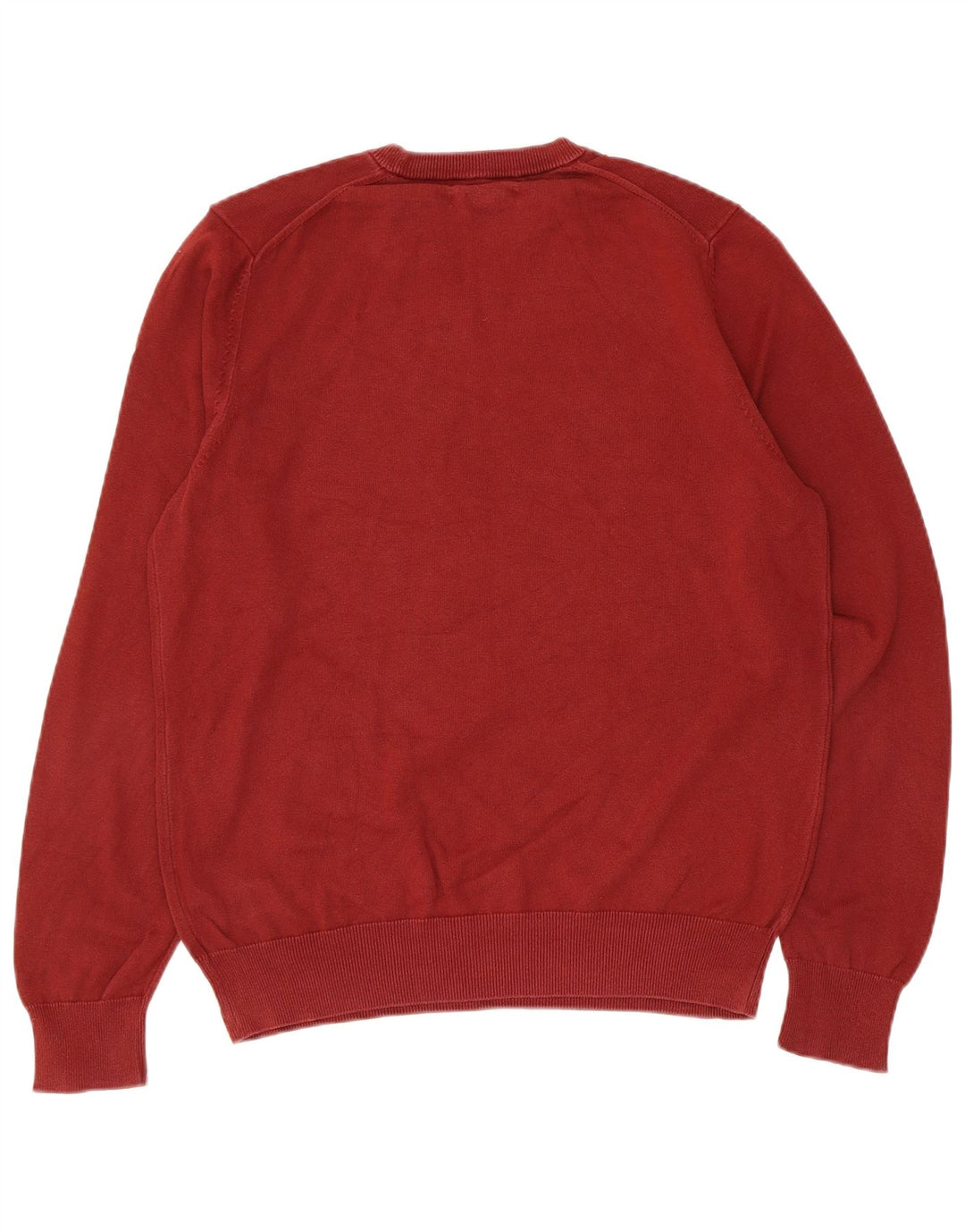 Marks & Spencer Jersey de cuello redondo para hombre de algodón burdeos medio