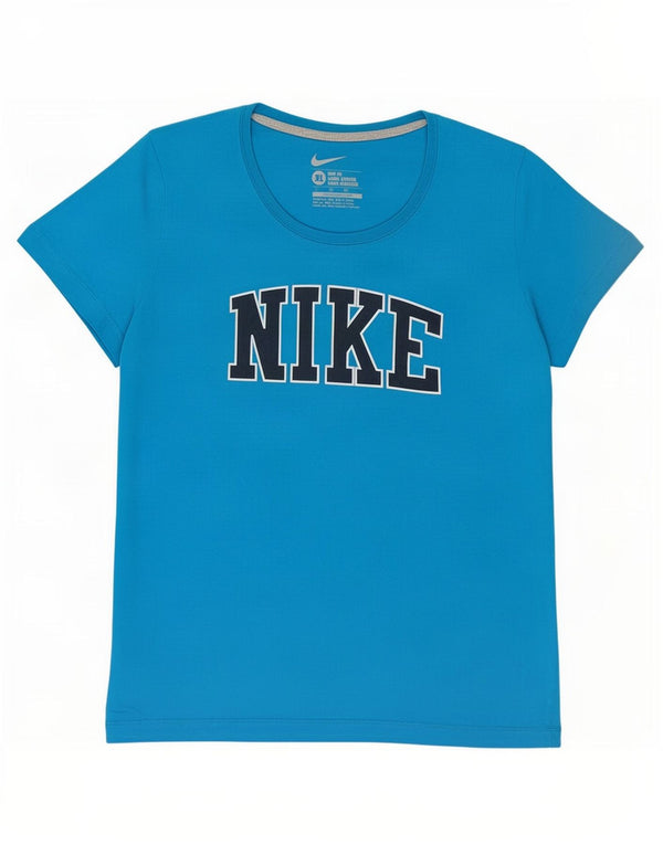 Nike Camiseta Slim Fit Graphic para Mujer UK 40 XL Algodón Azul