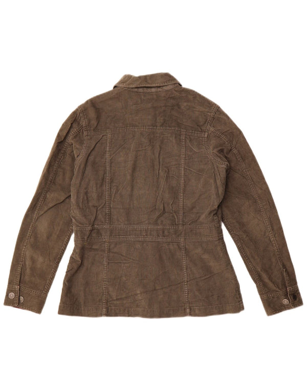 Eddie Bauer Chaqueta de pana holgada para mujer UK 10 Small Khaki Cotton